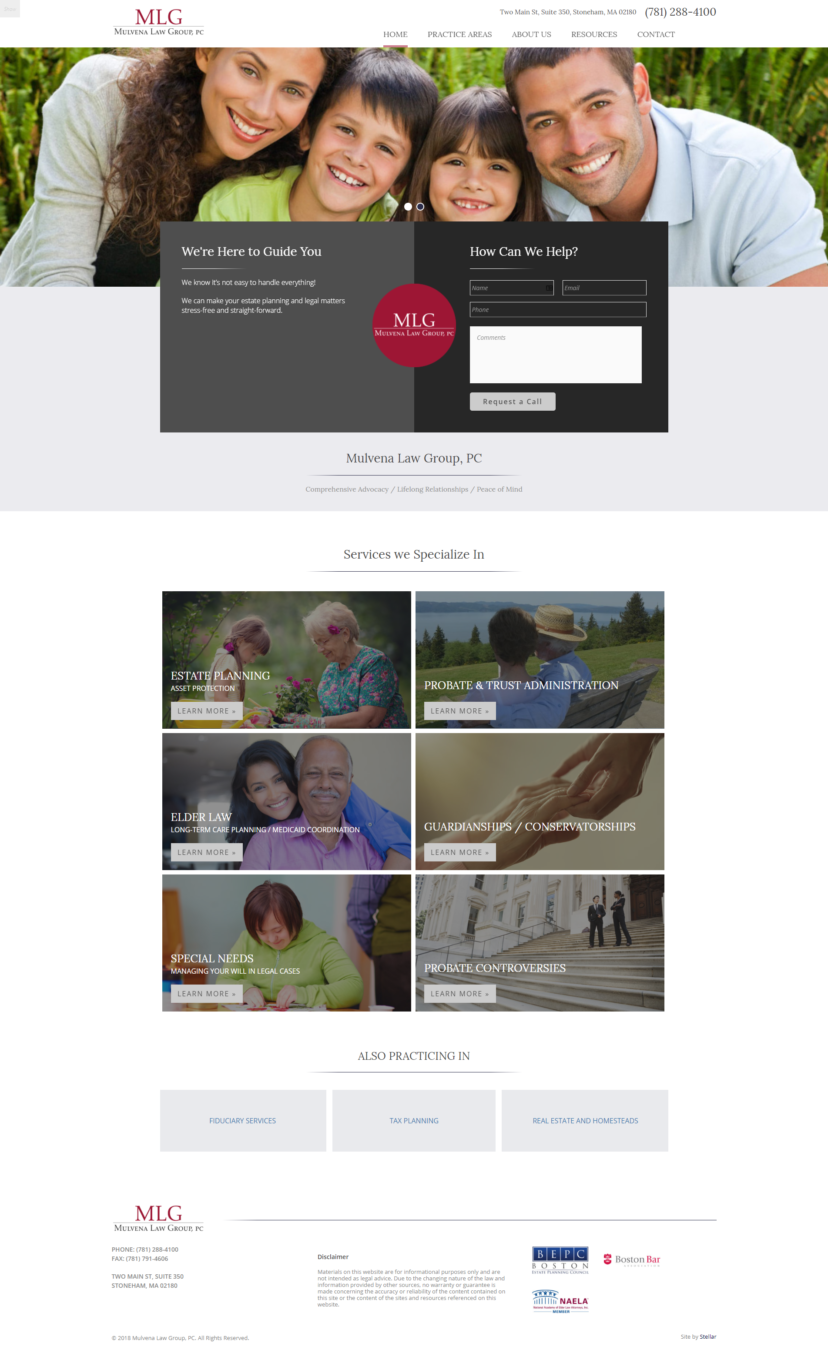 Mulvena Law Group PC Website
