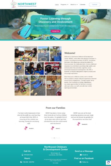 Daycare and Childcare Website Design