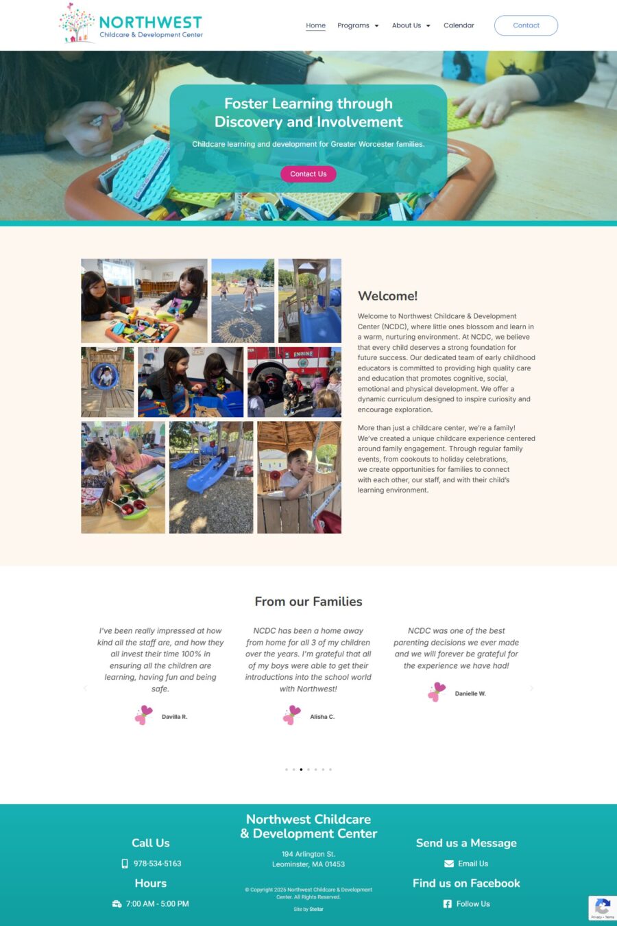 Daycare and Childcare Website Design